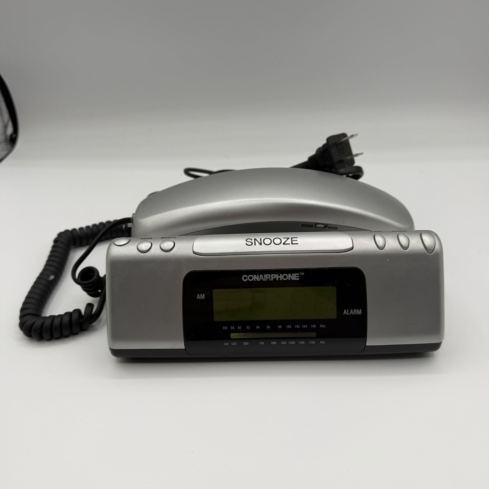 Conair TCR200 Digital Alarm Clock AM/FM Radio Telephone Phone Conairphone TESTED